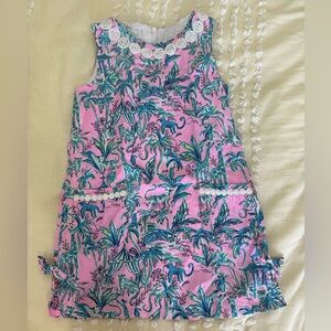 Lilly Pulitzer Pink and Blue Tropical Dress Size 7